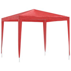 vidaXL Tente de f&ecirc;te 250 x 250 x 240 cm Rouge PE et acier