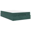 vidaXL Cadre de lit avec matelas avec matelas 2 pcs Vert Velours