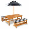 KidKraft Jeu de table et banc de jardin pour enfants Bois Bleu 00106