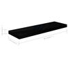 vidaXL &Eacute;tag&egrave;re murale flottante 2 pcs Noir brillant 80x23,5x3,8 cm MDF