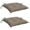 vidaXL Coussins de chaise lot de 2 taupe 50x50x7 cm tissu oxford