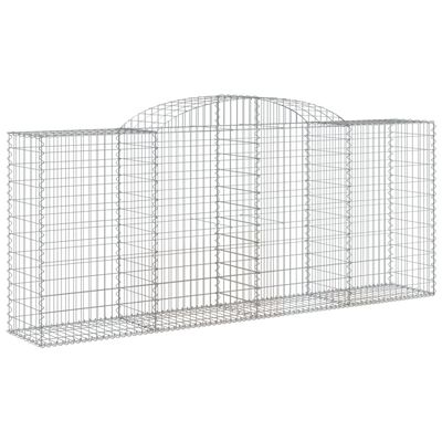 vidaXL Paniers à gabions arqués 10 pcs 300x50x120/140 cm fer galvanisé