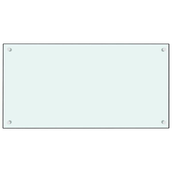 vidaXL Dosserets de cuisine 2 pcs blanc 80x60 cm verre trempé