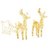 vidaXL D&eacute;coration de No&euml;l Rennes et tra&icirc;neau 160 LED 130 cm Acrylique