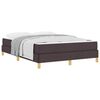 vidaXL Lit &agrave; ressorts avec matelas Marron fonc&eacute; 160 x 200 cm tissu