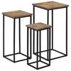 vidaXL Ensemble de tables pour plante 3 pcs Teck recyclé