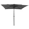vidaXL Parasol de jardin &agrave; 3 niveaux avec m&acirc;t en aluminium anthracite