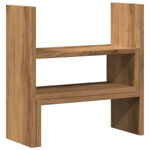 vidaXL Organisateur de bureau r&eacute;glable ch&ecirc;ne artisanal bois ing&eacute;nierie
