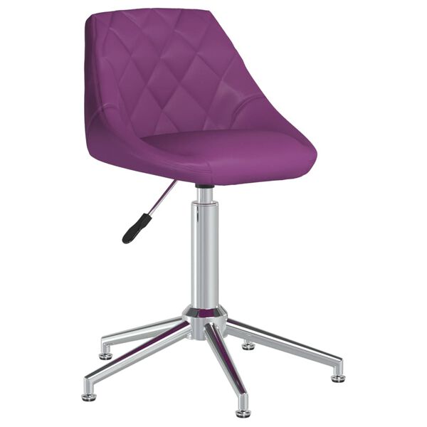 vidaXL Chaises pivotantes &agrave; manger lot de 4 violet similicuir