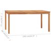 vidaXL Table &agrave; d&icirc;ner de jardin 160x80x77 cm Bois de teck solide