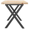 vidaXL Table basse cadre en X 100x50x45,5 cm bois de pin massif acier