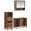 vidaXL Ensemble de mobilier de salle de bain 3 pcs Bois Ancien