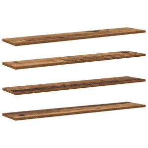 vidaXL &Eacute;tag&egrave;re &agrave; livres 4 pcs Marron 100 x 20 x 1,5 cm