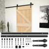 vidaXL Porte coulissante Naturel et noir 80 x 210 cm