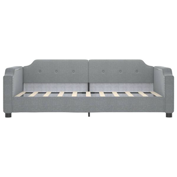 vidaXL Lit de repos sans matelas gris clair 90x190 cm tissu