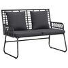 vidaXL Ensemble de meubles de jardin 4 pcs Noir et anthracite