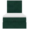 vidaXL Cadre de lit ottoman avec matelas vert fonc&eacute; 90x190 cm velours