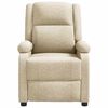 vidaXL Fauteuil inclinable Crème Tissu