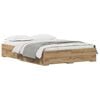 vidaXL Cadre de lit Ch&ecirc;ne artisanal 135 x 190 cm Bois d'ing&eacute;nierie