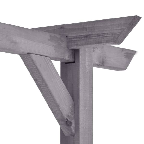 vidaXL Pergola de jardin Gris 400x40x205 cm Bois de pin imprégné