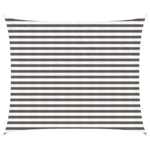 vidaXL Voile d'ombre Gris clair et blanc 2,5 x 4 m HDPE