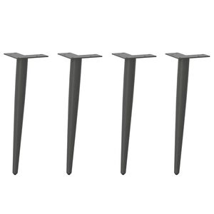 vidaXL Pieds de table basse coniques 4 pi&egrave;ces Anthracite 30-31 cm Acier