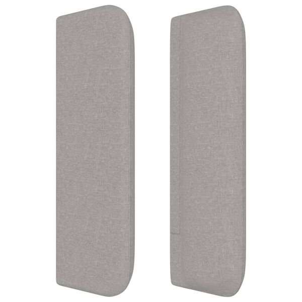 vidaXL T&ecirc;te de lit avec oreilles Gris clair 103x16x78/88 cm Tissu