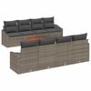 vidaXL Ensemble de canap&eacute; de jardin 9 pc Gris polyrotin