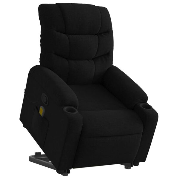 vidaXL Fauteuil de massage inclinable Noir Tissu