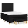vidaXL Sommier &agrave; lattes de lit avec matelas Noir 120x200 cm Tissu