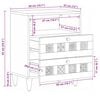 vidaXL Cabinet de chevet Naturel 50 x 33 x 60 cm Bois de mangue massif