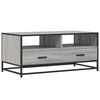 vidaXL Table basse sonoma gris 100x50x45 cm bois d'ing&eacute;nierie et m&eacute;tal
