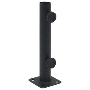 vidaXL Base de parasol pour m&acirc;t &Oslash;32/34/38 mm noir mat acier