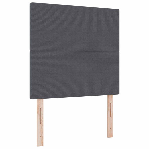 vidaXL T&ecirc;te de lit LED avec t&ecirc;te de lit Gris fonc&eacute; 80 cm Polyester
