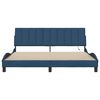 vidaXL Cadre de lit sans matelas Hanko bleu 180x200 cm tissu