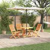vidaXL Ensemble de salle &agrave; manger pour jardin 5 pcs Marron