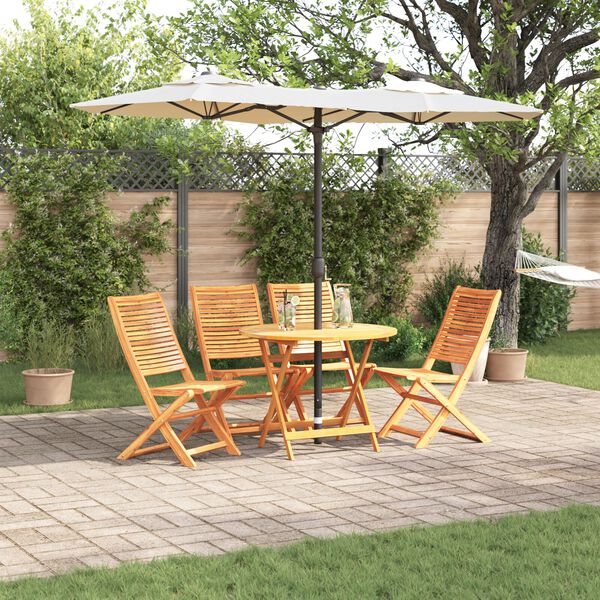 vidaXL Ensemble de salle &agrave; manger pour jardin 5 pcs Marron