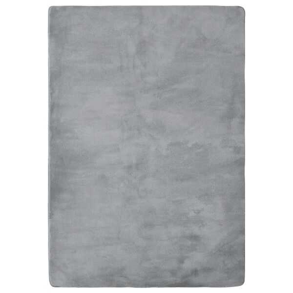 vidaXL Tapis peluche Gris 170x120 cm