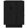 vidaXL Tables de chevet 2 pcs Noir 40x34x45 cm Bois de pin massif