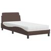 vidaXL Lit avec matelas Dover marron 80x200 cm similicuir