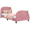 vidaXL Cadre de lit pour enfants avec t&ecirc;te de lit Rose 80 x 200 cm