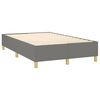 vidaXL Sommier &agrave; lattes de lit avec matelas Gris fonc&eacute; 120x200cm Tissu