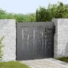 vidaXL Porte de Jardin Noir 85 x 100 cm Acier peint par poudre