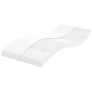 vidaXL Matelas en mousse enfants blanc 80x160 cm 7 zones duret&eacute; 20 ILD
