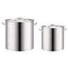 vidaXL Ensemble de 2 casseroles à bouillon 50/25 L Inox