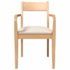 vidaXL Chaises à manger coussins 2 pcs naturel bois massif caoutchouc