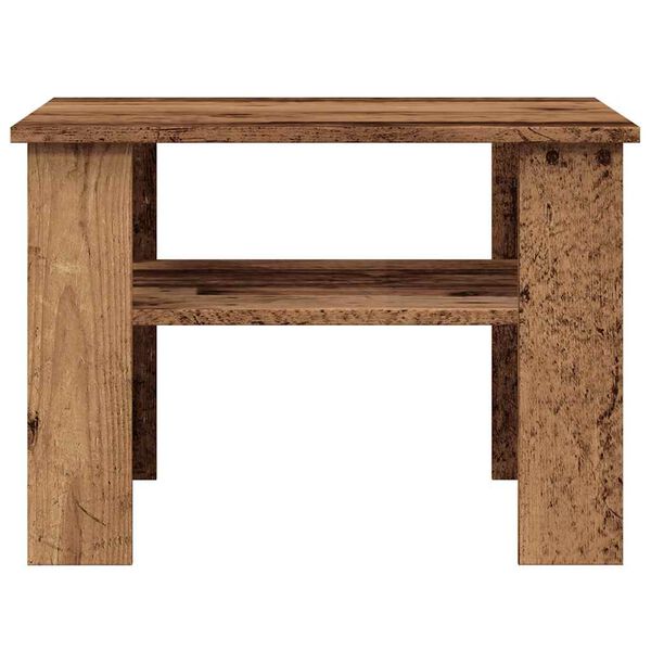 vidaXL Table basse vieux bois 60x60x42 cm bois d'ing&eacute;nierie
