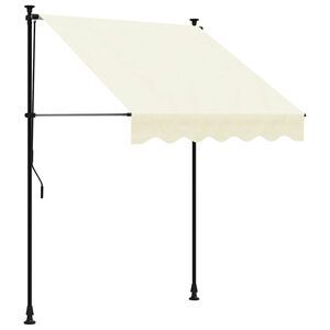 vidaXL Auvent r&eacute;tractable cr&egrave;me 150x150 m tissu et acier