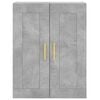 vidaXL Armoires murales 2 pcs gris b&eacute;ton bois d'ing&eacute;nierie