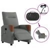 vidaXL Fauteuil inclinable de massage &eacute;lectrique gris fonc&eacute; tissu